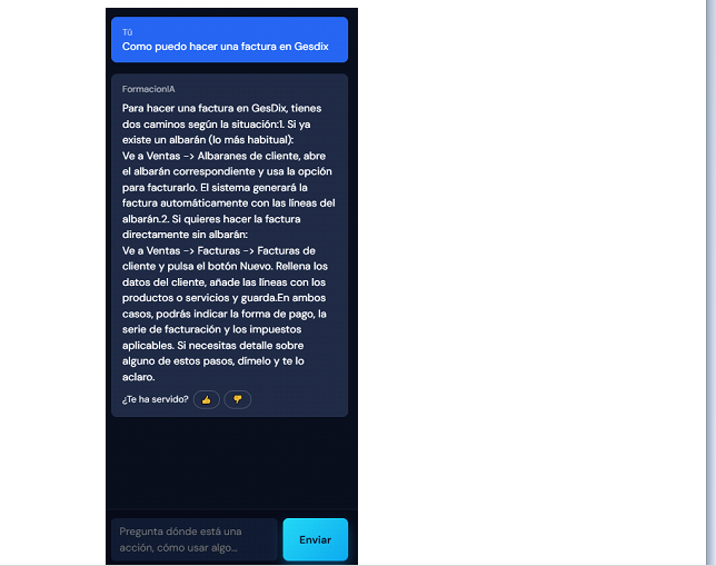 GesDix IA Integrada Chat FormacionIA